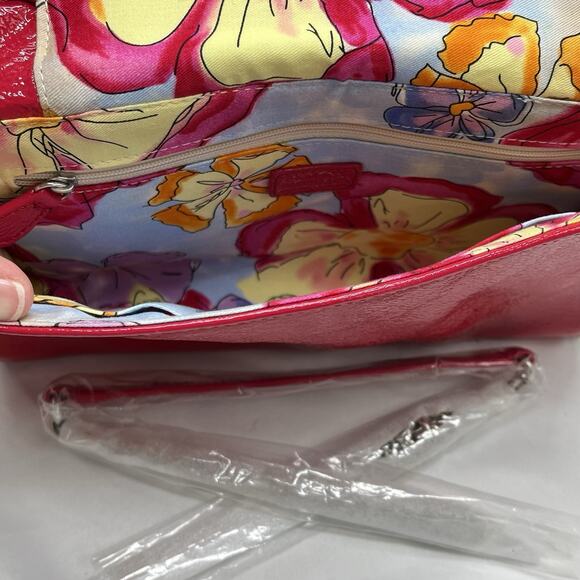 NWT Baekgaard Deja vu Leather Clutch or shoulder bag purse Rouge Ruffle coquette - Picture 8 of 14